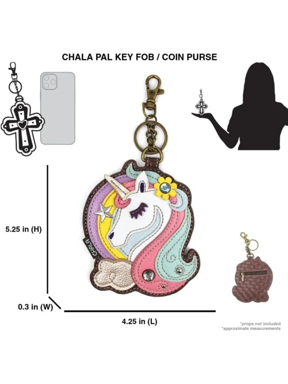 Charming Unicorn Key Fob & Coin Purse Accessory - Cute & Functional Design